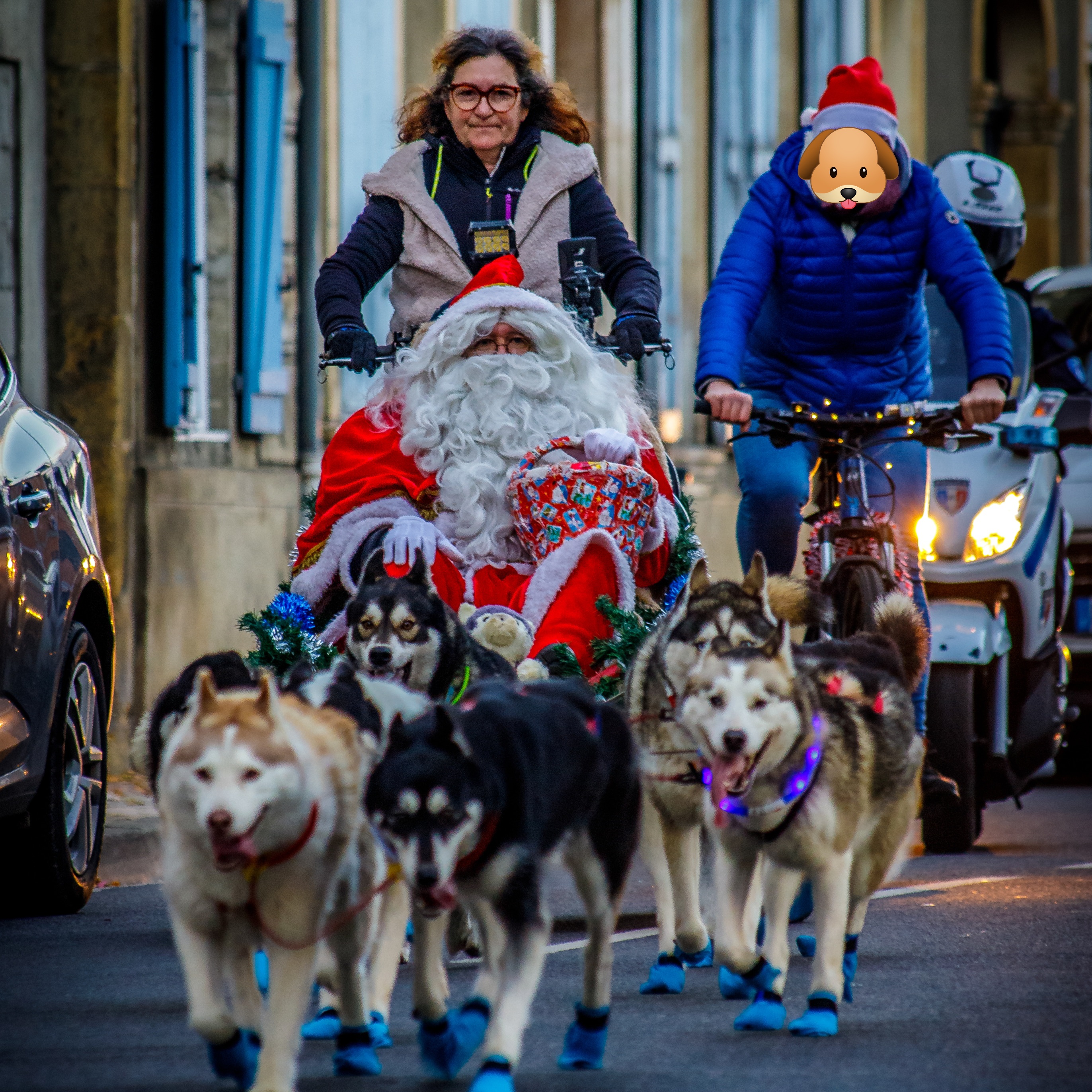 Arrivée du Père Noël en traîneau